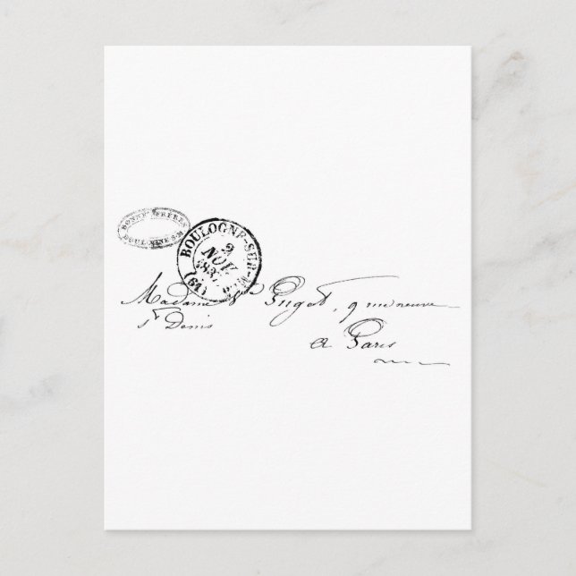 Aus Paris Postkarte (Vorderseite)