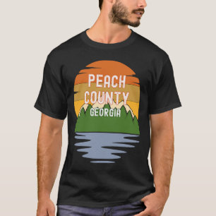 Aus Peach County Georgia Vintage Sonnenuntergang T-Shirt