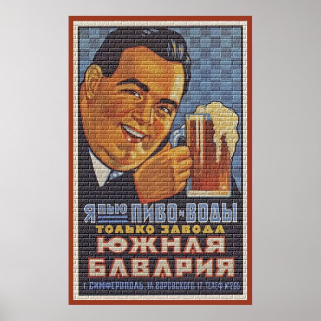 Aus Russland mit Bier Poster (Vorne)