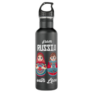 Aus Russland mit Liebe Matryoshka Souvenir Nesting Edelstahlflasche