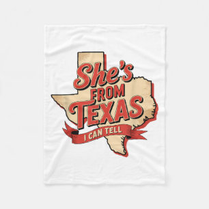 aus Texas Kann Retro Southern Cowgirl Frauen Erzäh Fleecedecke