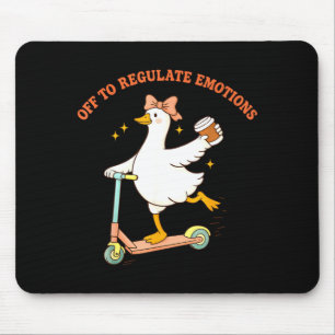 Aus, um Emotionen lustige Gans Scooter Kaffee zu r Mousepad