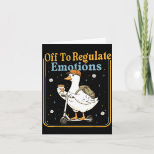 Aus, um Emotionen lustiger Gans Mentaler Gesundhei Karte