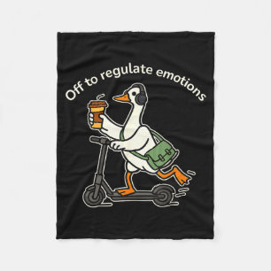 Aus, um Emotionen zu regulieren lustige alberne Ga Fleecedecke