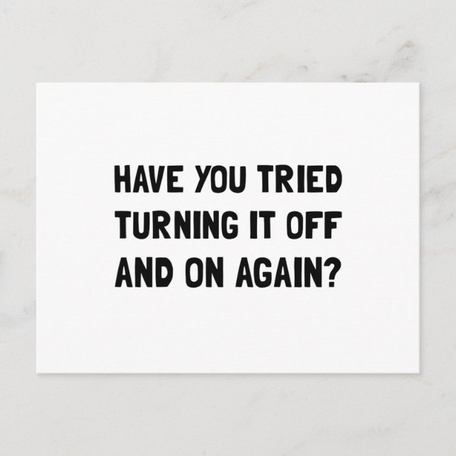 Aus und wieder postkarte (Vorderseite)