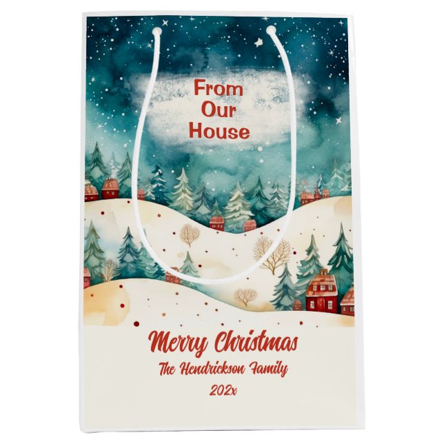 Aus unserem Haus Weihnachten Weihnachten Mittlere Geschenktüte (Vorderseite)