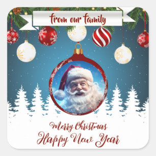 Aus unserer Familie Quadratischer Aufkleber