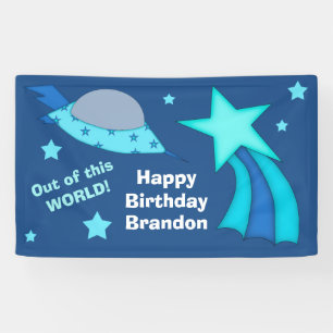 Aus Weltraumschiff-Geburtstags-Party heraus Banner
