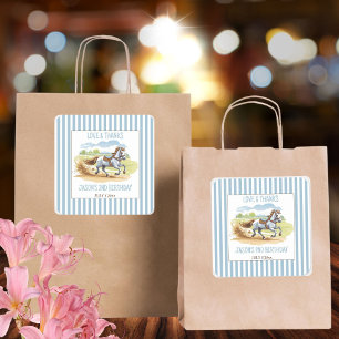 Aus zwei Rennen Rennen Geburtstag Gunst Quadratischer Aufkleber