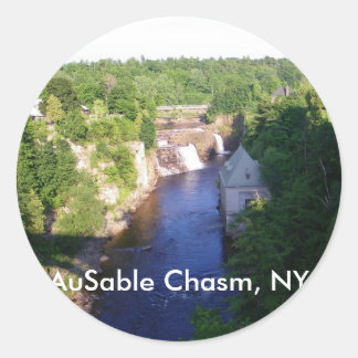 AuSable Chasm, NY Runder Aufkleber