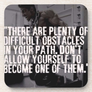 Ausarbeiten inspirierender Wörter - Hindernisse Getränkeuntersetzer