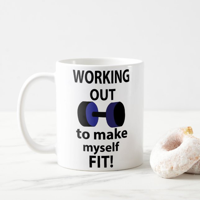 Ausarbeiten von Arbeitsgewichten Kaffeetasse (Mit Donut)