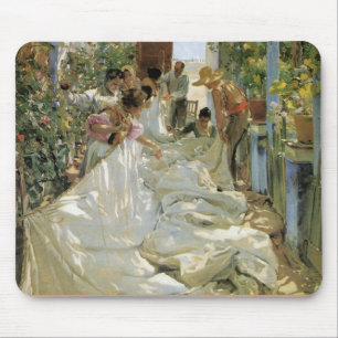 Ausbessern das Segel - Joaquín Sorolla y Bastida Mousepad