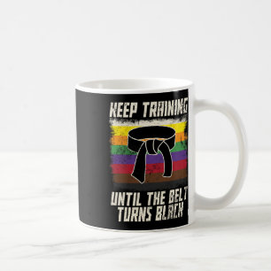 Ausbildung behalten, bis der Gürtel schwarze Männe Kaffeetasse