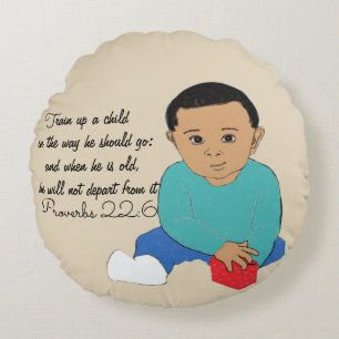 Ausbildung eines Kindes in der Art, wie er gehen s Rundes Kissen