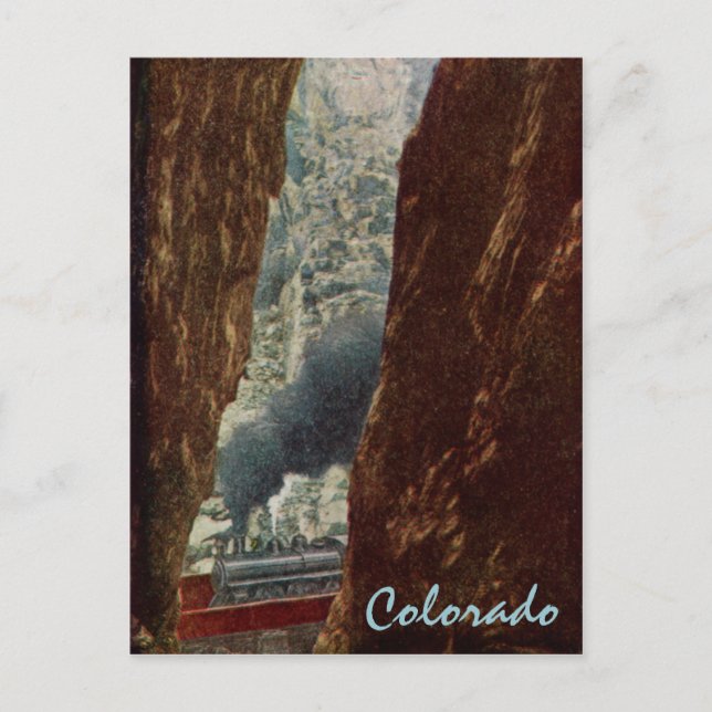 Ausbildung in Royal Gorge Crevice Postkarte (Vorderseite)