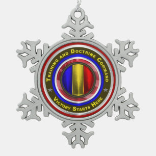 Ausbildung und Führung der Armee Schneeflocken Zinn-Ornament