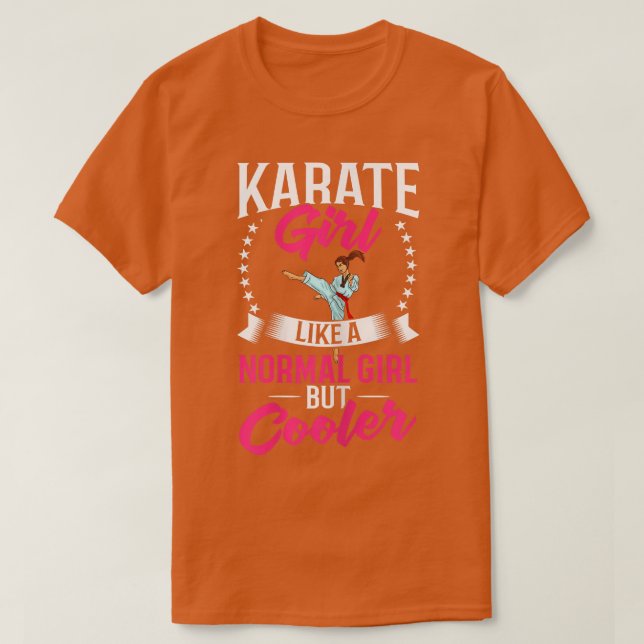 Ausbildung von Frauen Karate Fighter Black Belt B T-Shirt (Design vorne)
