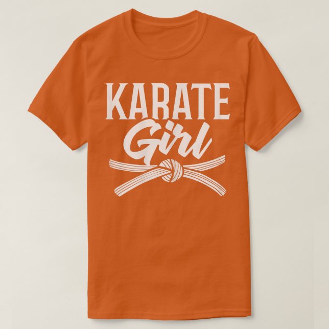 Ausbildung von Frauen Karate Fighter Black Belt B T-Shirt (Design vorne)