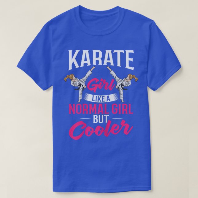 Ausbildung von Frauen Karate Fighter Black Belt B T-Shirt (Design vorne)