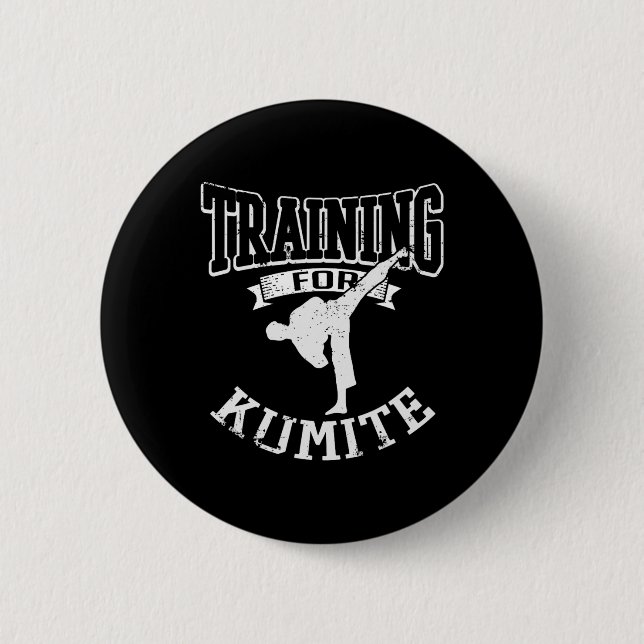 Ausbildung zum Kumite Mixed Martial Arts Karate Ta Button (Vorderseite)