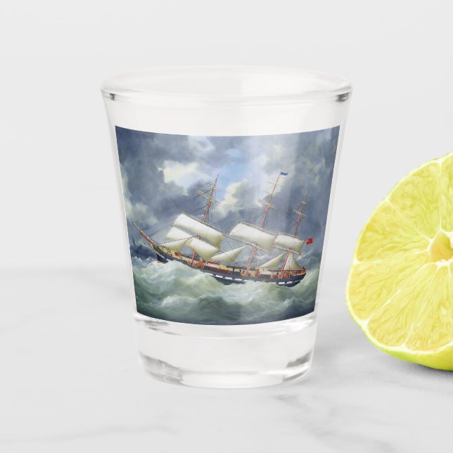 Ausbildungsschiff Atalanta 1885 Schnapsglas (Vorderseite)