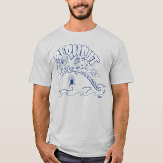 Ausblasen des Kontrollen-Marine-Tinten-T-Shirts T-Shirt