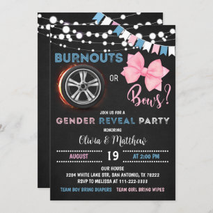 Ausblasen oder Verfehlungen Gender Reveal Party Einladung