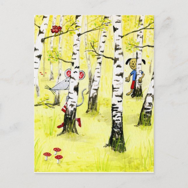 Ausblenden und Suchen Postkarte (Vorderseite)