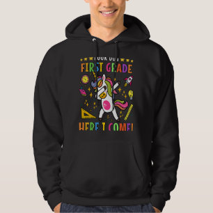 Ausblick 1st Grade Here I Come Unicorn Dab Girls F Hoodie