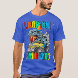 Ausblick auf den Einstieg in 3 Monster Truck Dinos T-Shirt