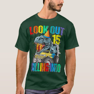 Ausblick auf die Einrollung in 15 Monster Truck Di T-Shirt