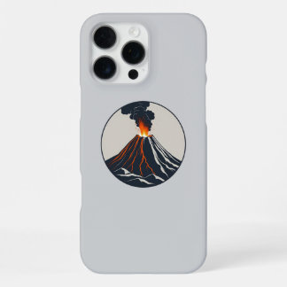 Ausbrechen des Vulkans Moderne Kunst Illustration iPhone 16 Pro Max Hülle