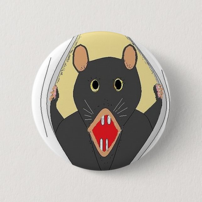 Ausbrechende Ratte Button (Vorderseite)