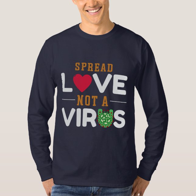 Ausbreitung der Liebe eines Virus Basic Long Sleev T-Shirt (Vorderseite)