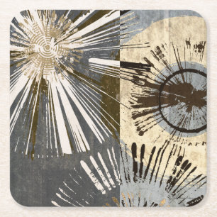 Ausbruch deckt I mit Ziegeln Rechteckiger Pappuntersetzer