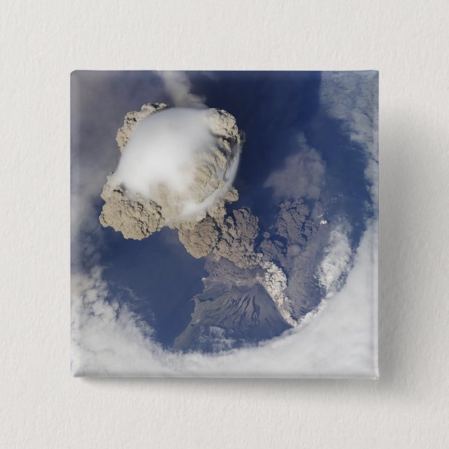 Ausbruch des Vulkans Sarychev Button (Vorderseite)