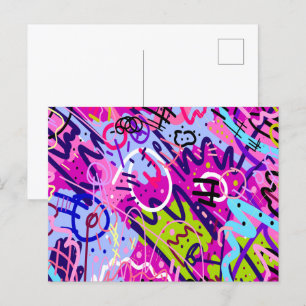 Ausbruch von Star: Abstrakte Kunst Postkarte