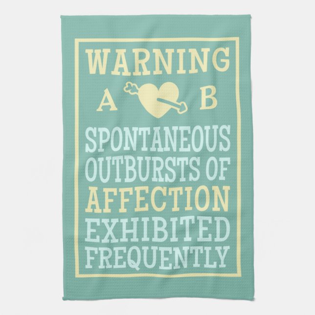 Ausbrüche von Zuneigung, handtuch aus Monogramm (Vertikal)