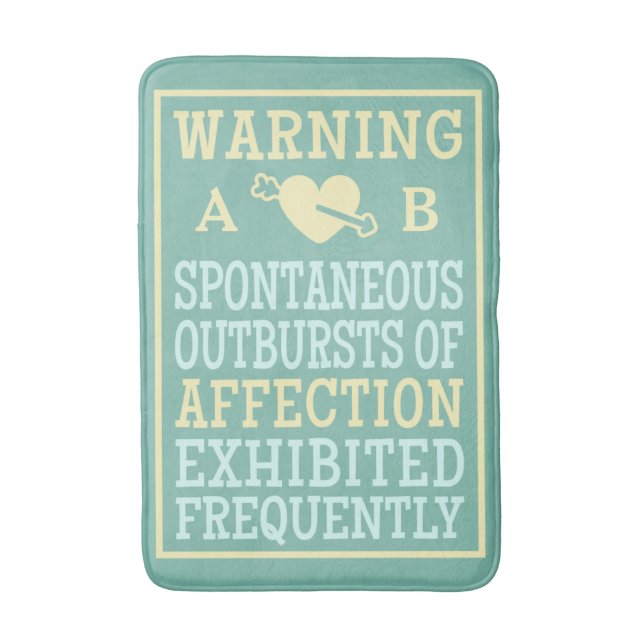 Ausbrüche von Zuneigungen in Monogramm-Badematten Badematte (Vorderseite Vertikal)