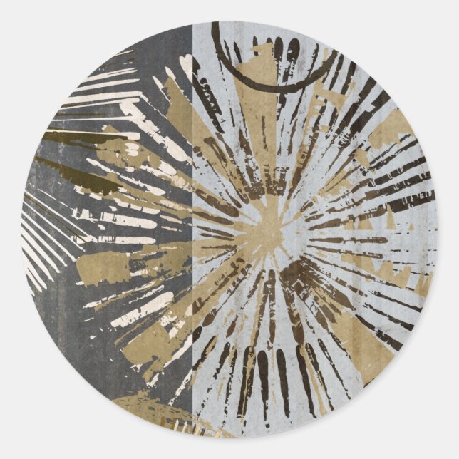 Ausburst Tiles III Runder Aufkleber (Vorderseite)