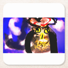 Auschecken Rechteckiger Pappuntersetzer