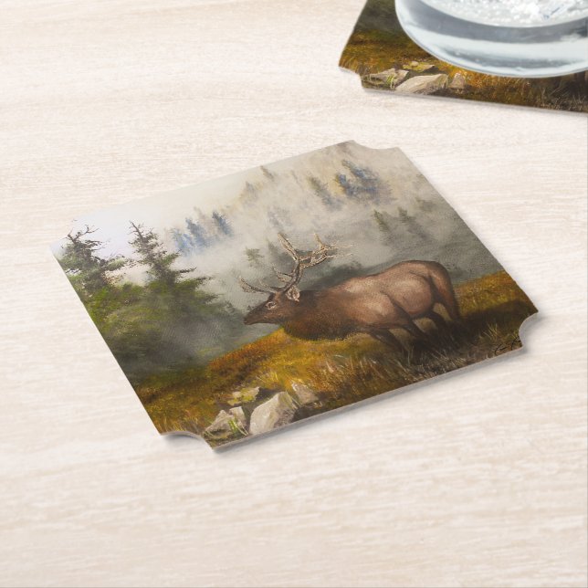 "Ausdauer Der Elk" Untersetzer (angewinkelt)