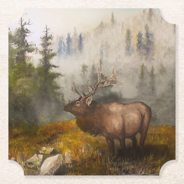 "Ausdauer Der Elk" Untersetzer (Vorderseite)