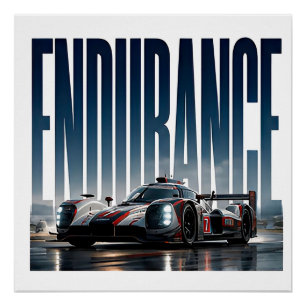 Ausdauer-Luxus-Motorsport-Redaktionsgrafik Poster