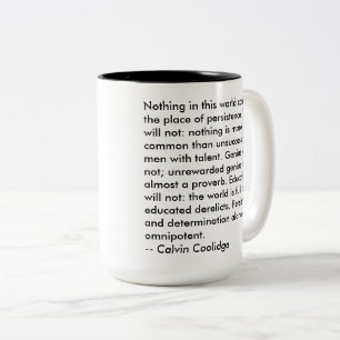 Ausdauer zahlt weg 15 Unze Zwei-Ton Tasse