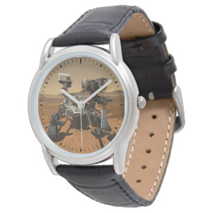 Ausdauerrenderung auf der Oberfläche von Mars. Armbanduhr