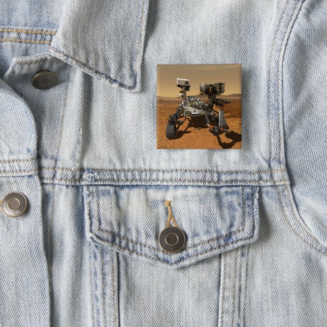 Ausdauerrenderung auf der Oberfläche von Mars. Button (Beispiel)