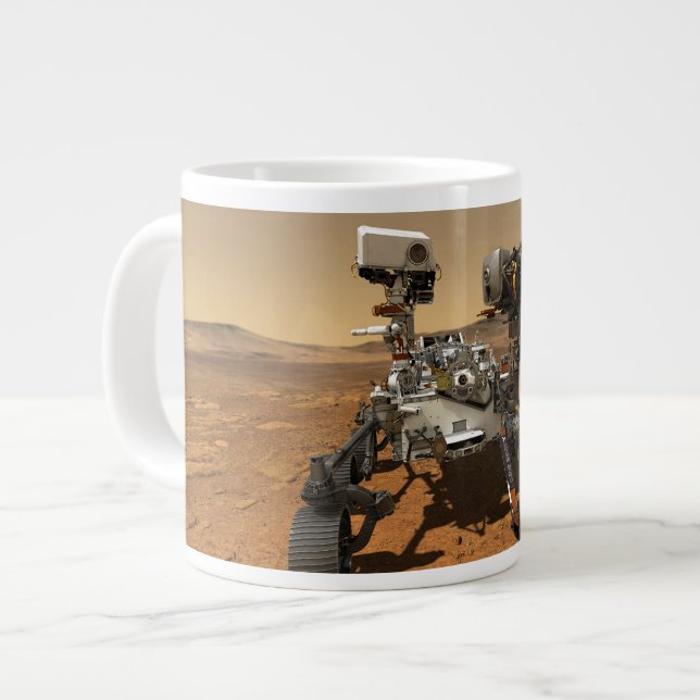 Ausdauerrenderung auf der Oberfläche von Mars. Jumbo-Tasse (Vorderseite Links)