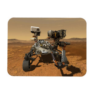 Ausdauerrenderung auf der Oberfläche von Mars. Magnet